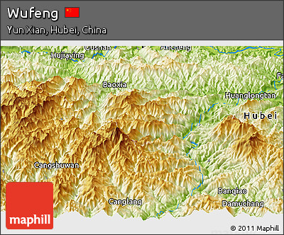 Physical Panoramic Map of Wufeng