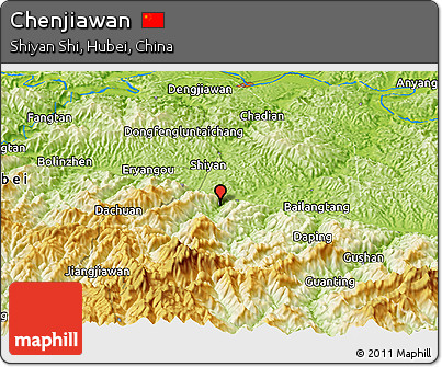 Physical Panoramic Map of Chenjiawan