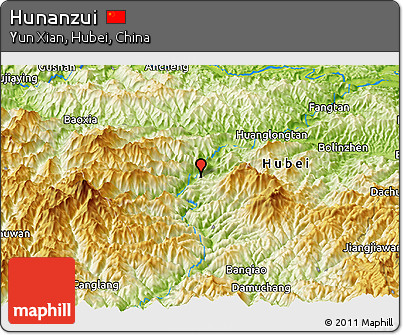 Physical Panoramic Map of Hunanzui