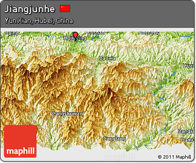 Physical Panoramic Map of Jiangjunhe