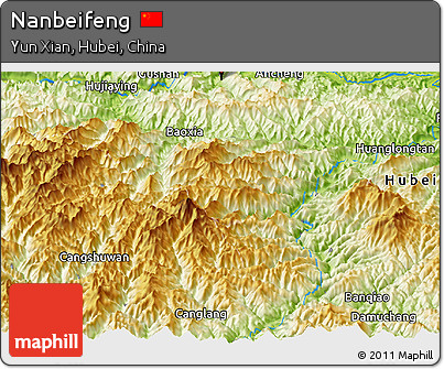 Physical Panoramic Map of Nanbeifeng