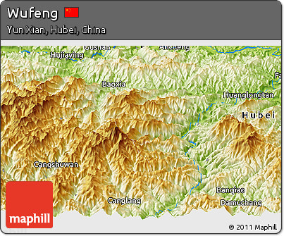 Physical Panoramic Map of Wufeng