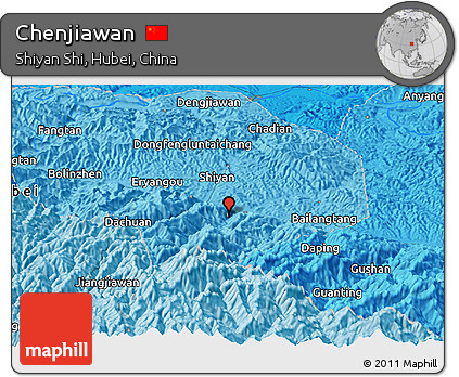 Political Panoramic Map of Chenjiawan