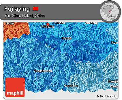 Political Panoramic Map of Hujiaying