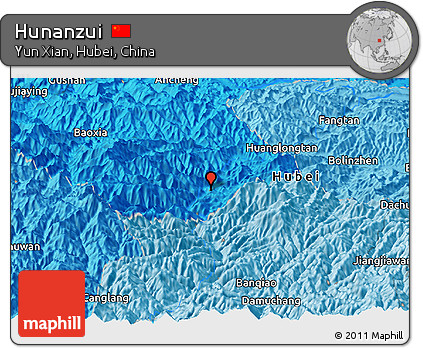 Political Panoramic Map of Hunanzui
