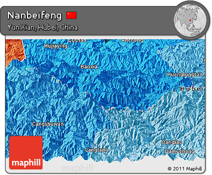 Political Panoramic Map of Nanbeifeng