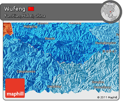 Political Panoramic Map of Wufeng