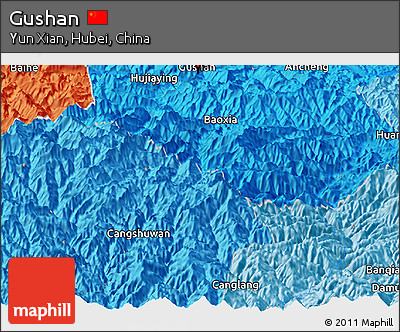 Political Panoramic Map of Gushan