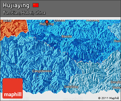 Political Panoramic Map of Hujiaying