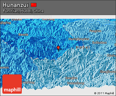 Political Panoramic Map of Hunanzui