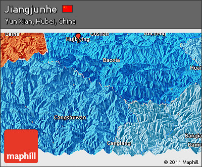 Political Panoramic Map of Jiangjunhe
