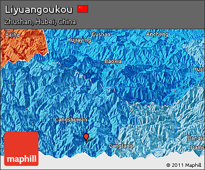 Political Panoramic Map of Liyuangoukou