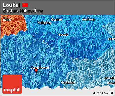 Political Panoramic Map of Loutai