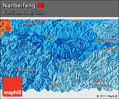 Political Panoramic Map of Nanbeifeng