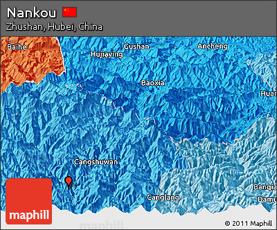 Political Panoramic Map of Nankou