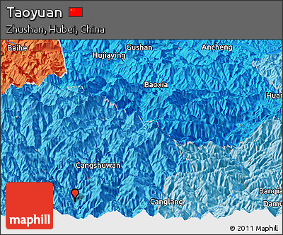 Political Panoramic Map of Taoyuan