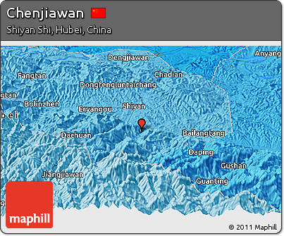 Political Panoramic Map of Chenjiawan
