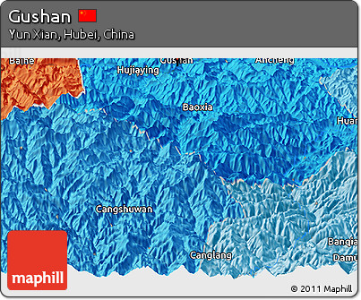 Political Panoramic Map of Gushan