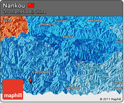 Political Panoramic Map of Nankou