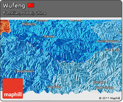Political Panoramic Map of Wufeng