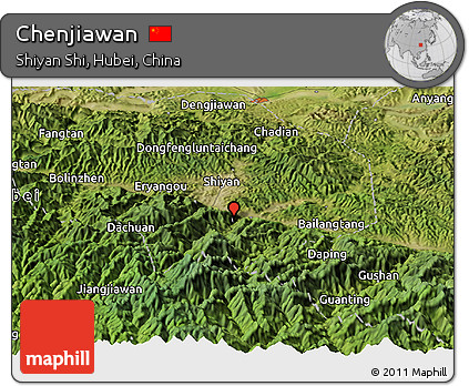 Satellite Panoramic Map of Chenjiawan