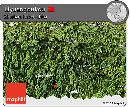 Satellite Panoramic Map of Liyuangoukou