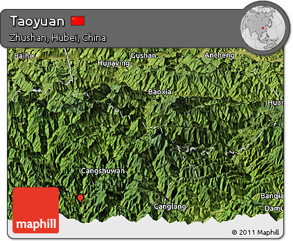 Satellite Panoramic Map of Taoyuan