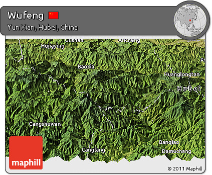 Satellite Panoramic Map of Wufeng
