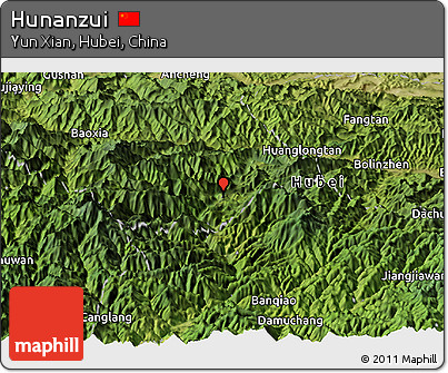 Satellite Panoramic Map of Hunanzui