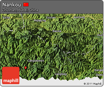 Satellite Panoramic Map of Nankou