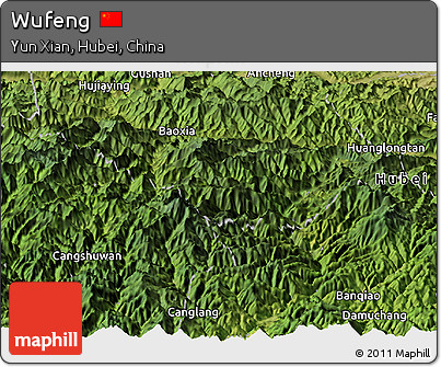 Satellite Panoramic Map of Wufeng
