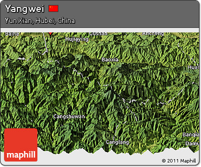 Satellite Panoramic Map of Yangwei