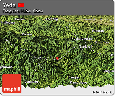 Satellite Panoramic Map of Yeda