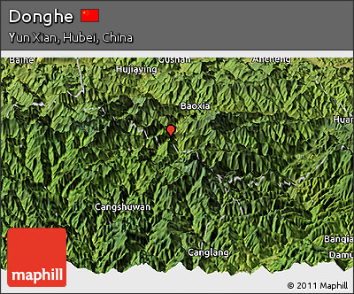 Satellite Panoramic Map of Donghe