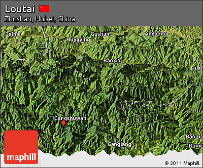 Satellite Panoramic Map of Loutai