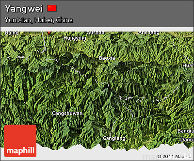 Satellite Panoramic Map of Yangwei