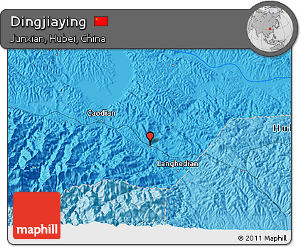 Political 3D Map of Dingjiaying
