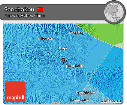 Political 3D Map of Sanchakou