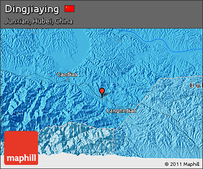 Political 3D Map of Dingjiaying