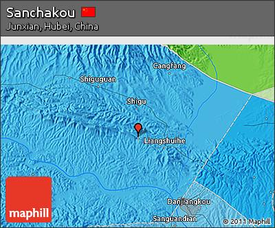 Political 3D Map of Sanchakou