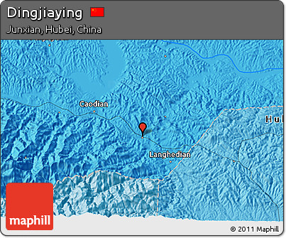 Political 3D Map of Dingjiaying
