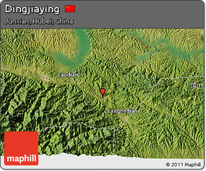 Satellite 3D Map of Dingjiaying