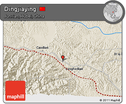 Shaded Relief 3D Map of Dingjiaying