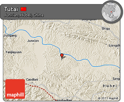 Shaded Relief 3D Map of Tutai