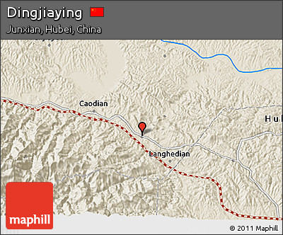 Shaded Relief 3D Map of Dingjiaying