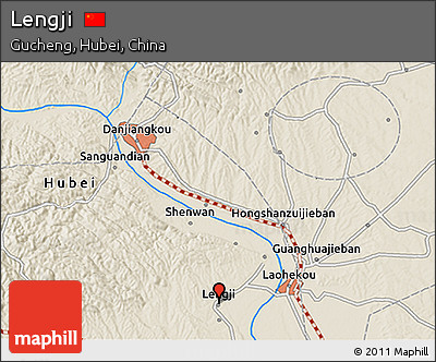 Shaded Relief 3D Map of Lengji