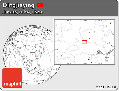 Blank Location Map of Dingjiaying