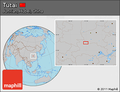 Gray Location Map of Tutai