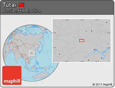 Gray Location Map of Tutai