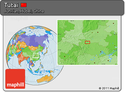 Political Location Map of Tutai